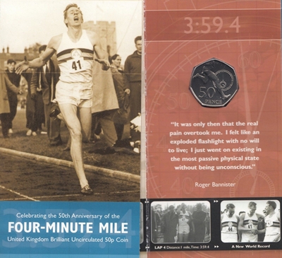 2004 BU 50p Coin Pack – 50th Anniversary Roger Bannister